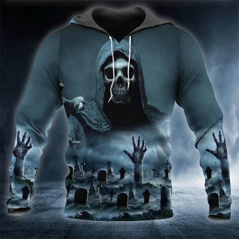 The Night Hunter Skull 3D All Over Print Hoodie