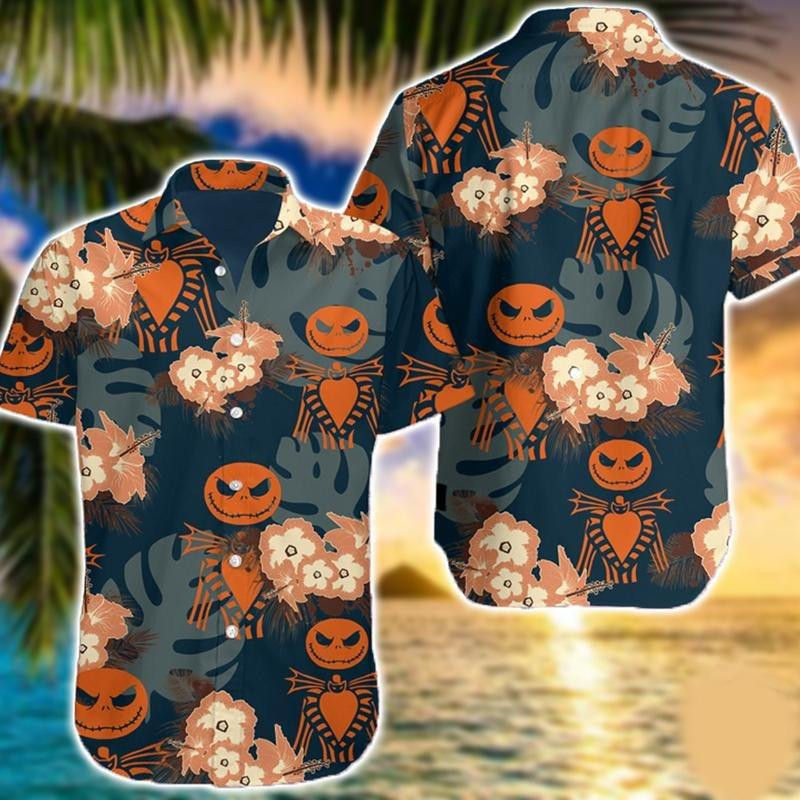 The Nightmare Before Christmas Tropical Hawaiian Shirt Tropical Aloha Button Up