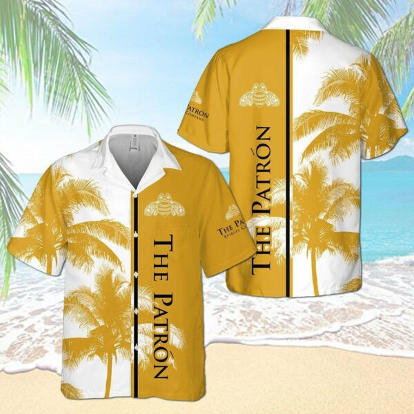 The Patron Beer Hawaiian Shirt Tropical Aloha Button Up