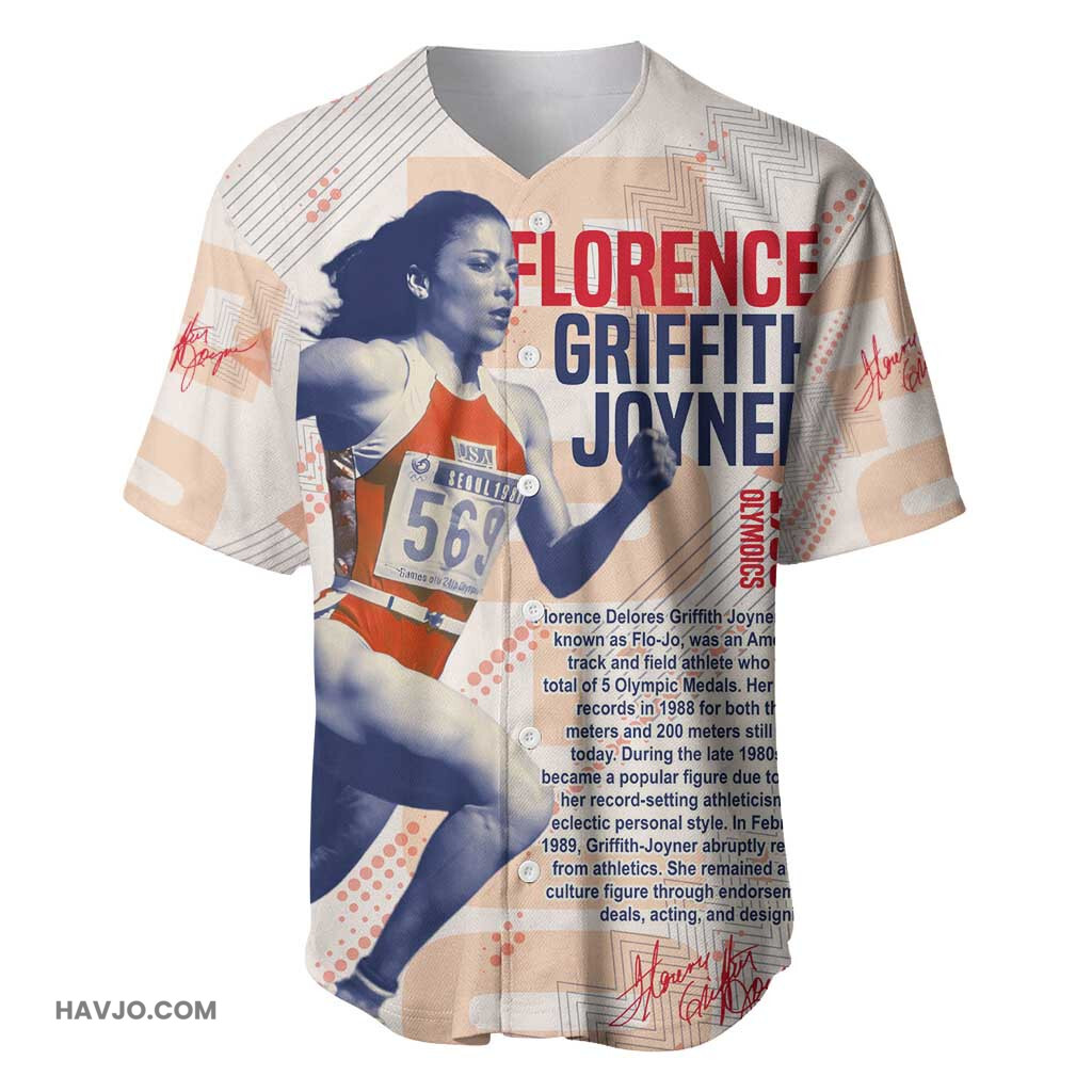 The Phenomenal Woman Flo Jo 1988 Olympic Baseball Jersey