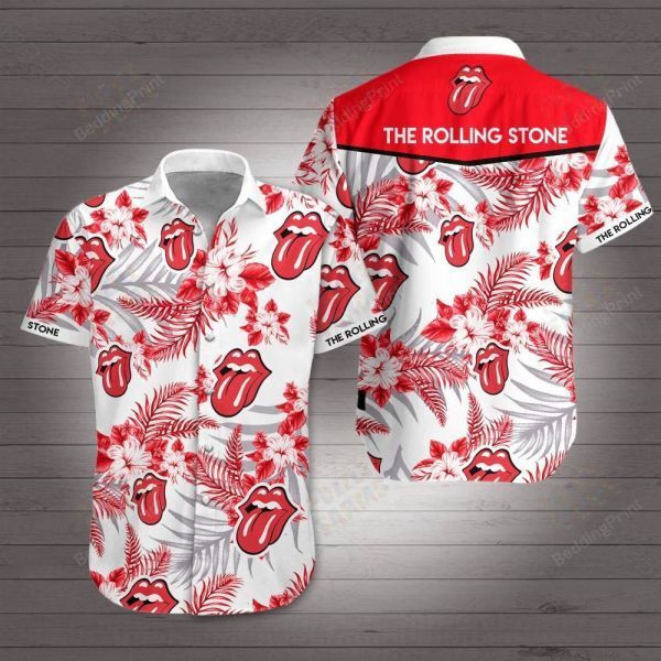 The Rolling Stone Hawaiian Shirt Tropical Aloha Button Up
