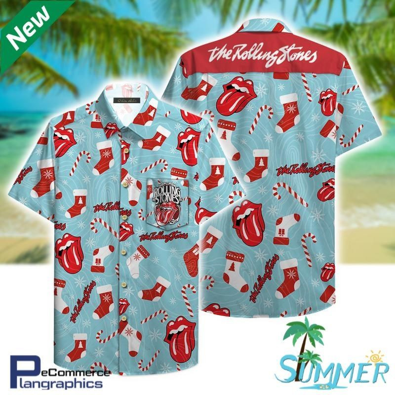 The Rolling Stones All Over Print Aloha Shirt Hawaiian Shirt Tropical Aloha Button Up