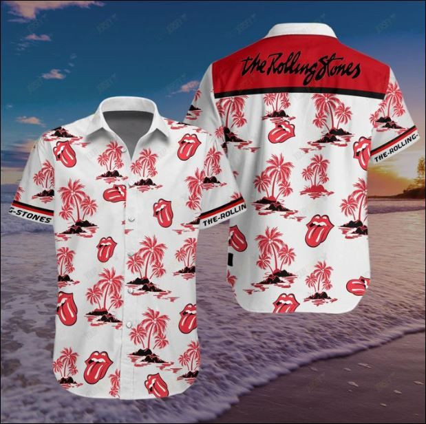 The Rolling Stones Hawaiian Shirt Tropical Aloha Button Up