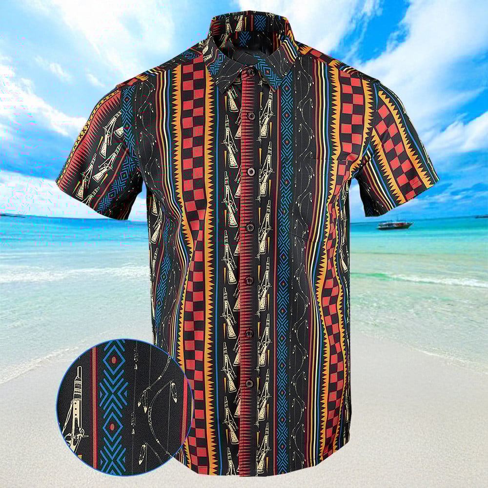 The Tribe Hawaiian Shirt Button Up Summer Shirts Men Gifts For Father