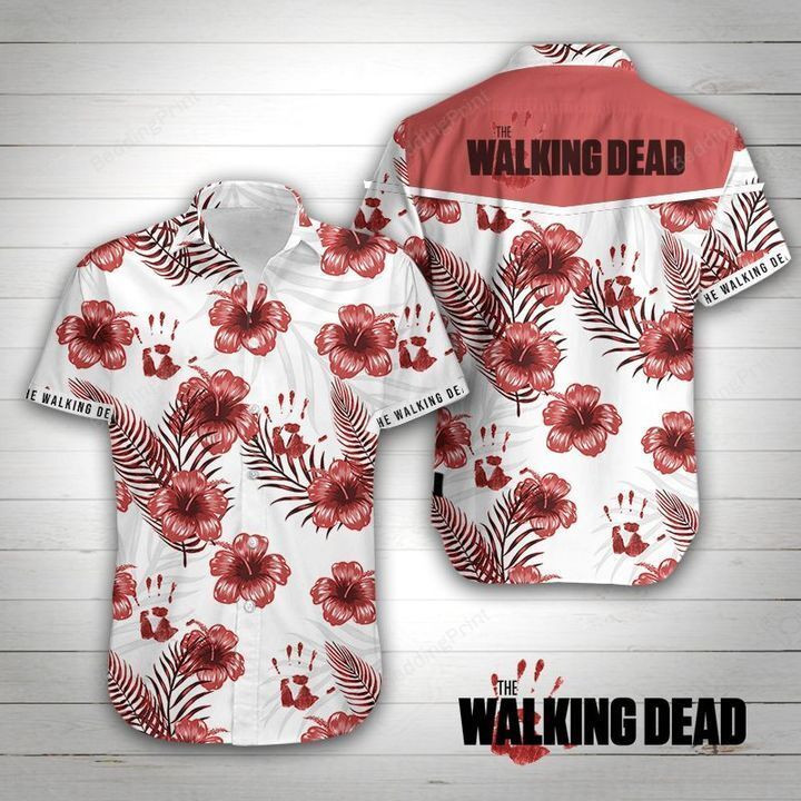 The Walking Dead Hawaiian Shirt Tropical Aloha Button Up