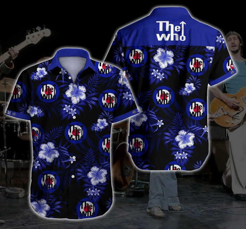 The Who Hawaiian Shirt Tropical Aloha Button Up