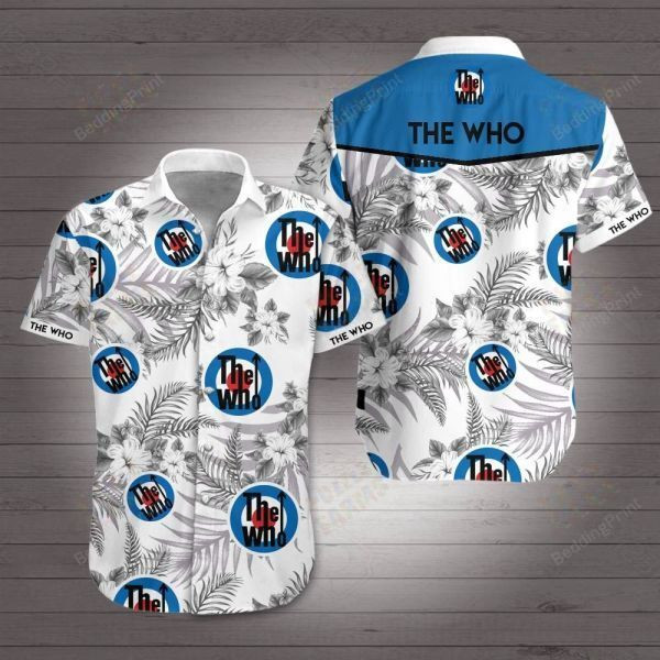 The Who Hawaiian Shirt Tropical Aloha Button Up