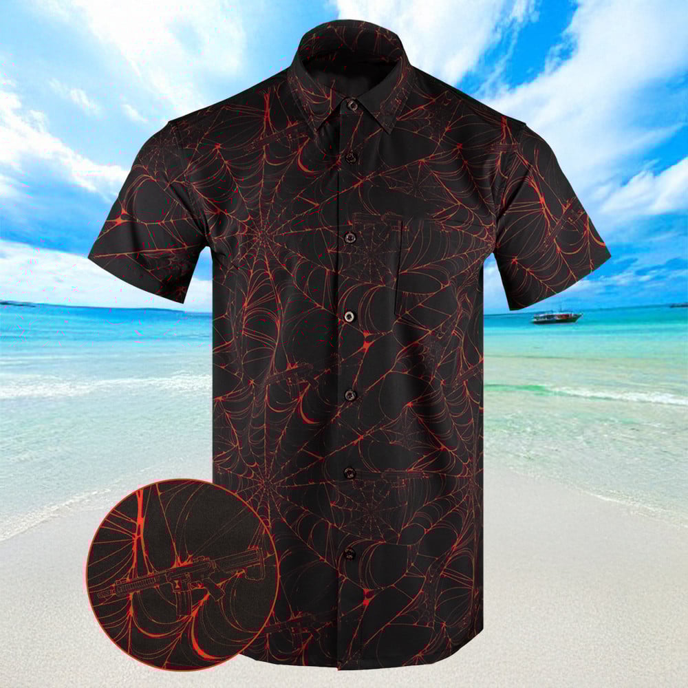 The Widow Webbed Hawaiian Shirt Button Up Summer Shirts Men Gifts For Boyfriend