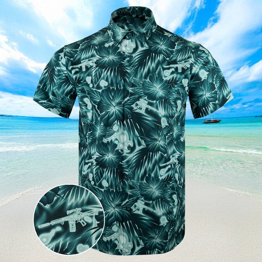 Thermal Ops Teal Hawaiian Shirt Button Up Summer Shirts Men Gifts