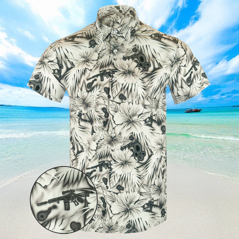 Thermal Ops White Hawaiian Shirt Button Up Summer Shirts Men Gift Ideas