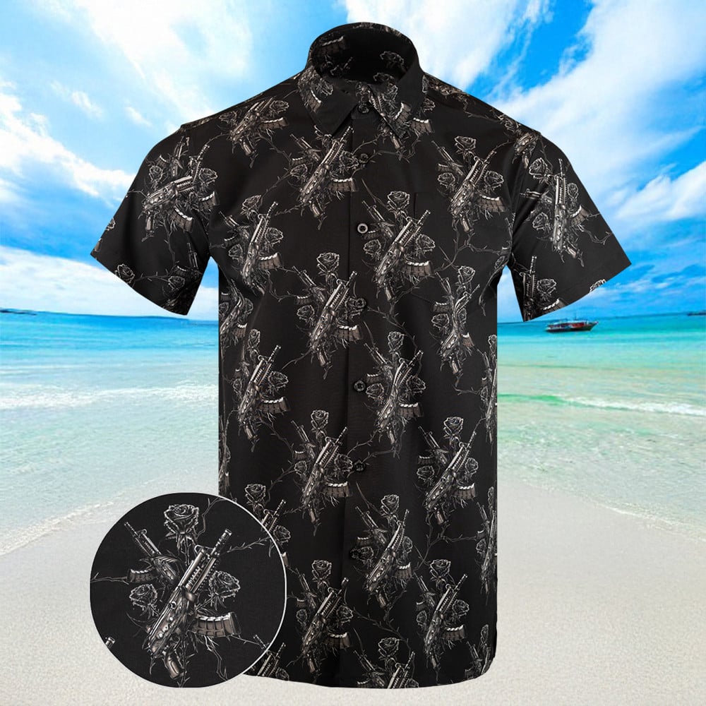 Thorned Hawaiian Shirt Button Up Summer Shirts Men Gift For Husband