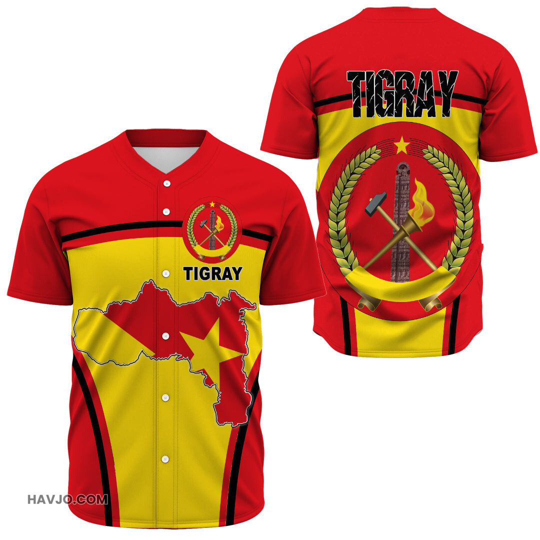 Tigray Active Flag Baseball Jersey