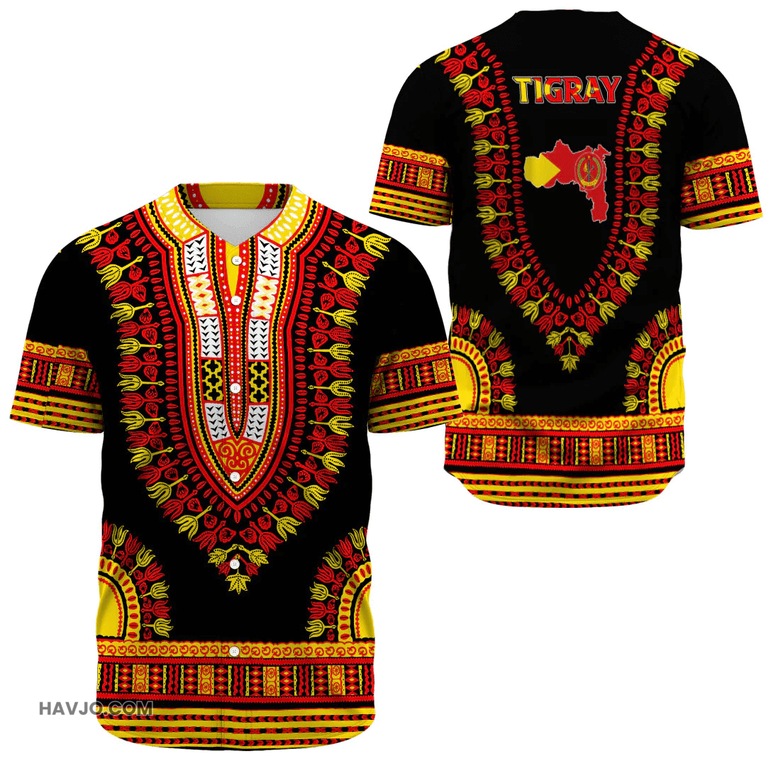 Tigray Traditional Dashiki Baseball Jersey