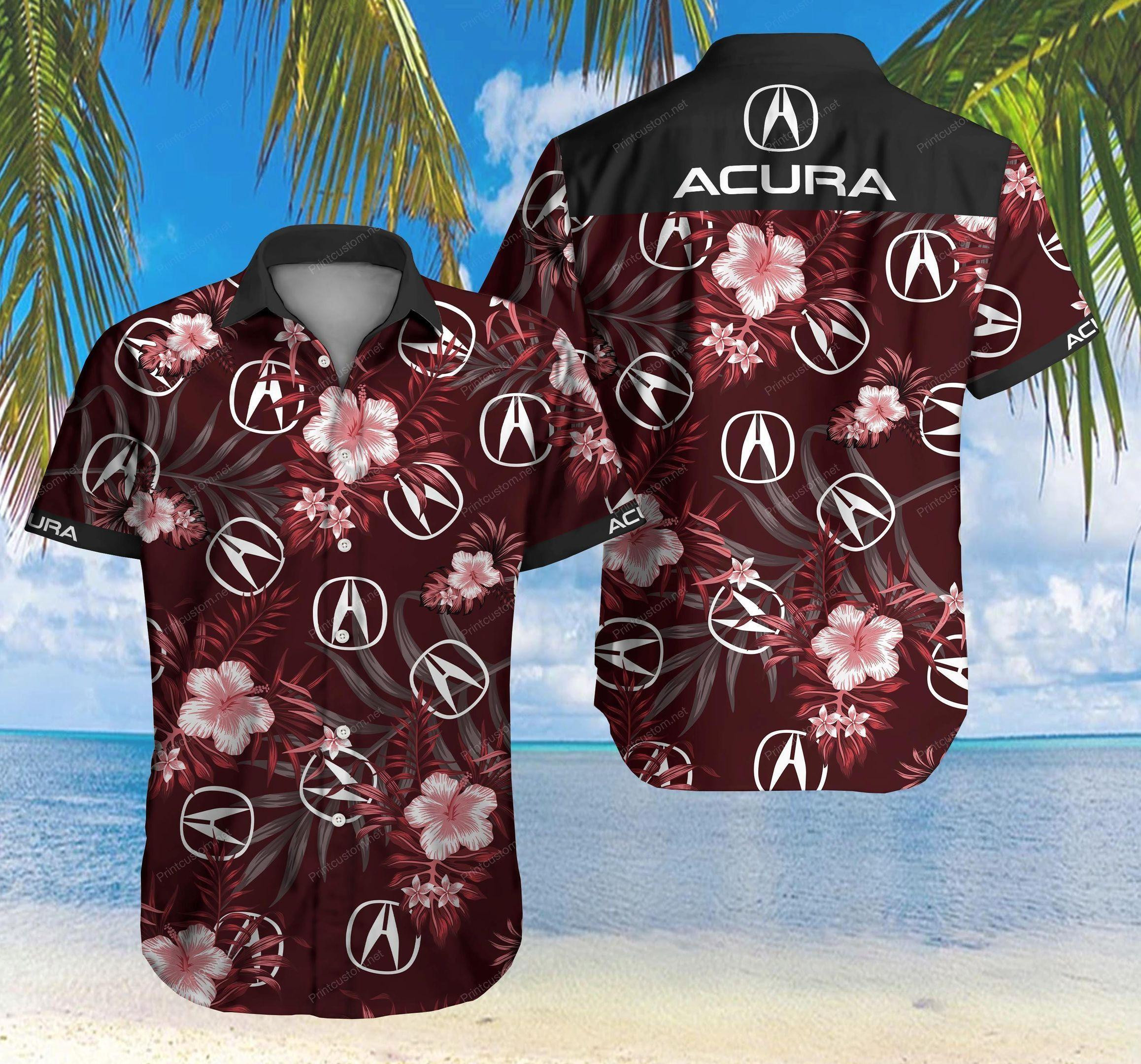 Timus Acura Hawaiian Shirt Tropical Aloha Button Up