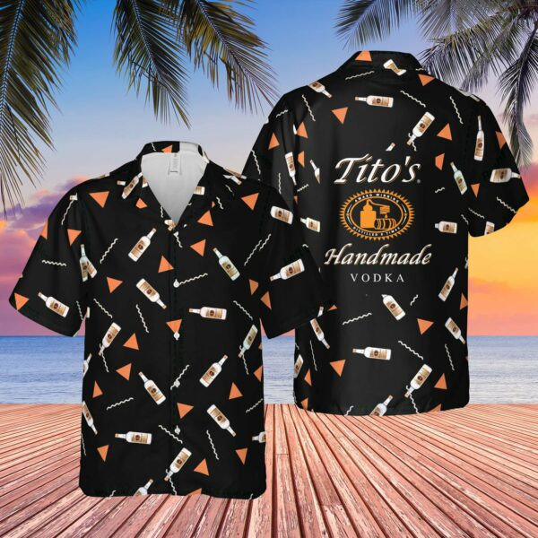 Tito's Vodka Hawaiian Shirt Tropical Aloha Button Up