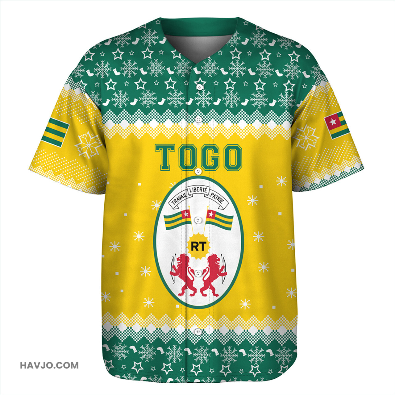 Togo Christmas Coat of Arms Baseball Jersey