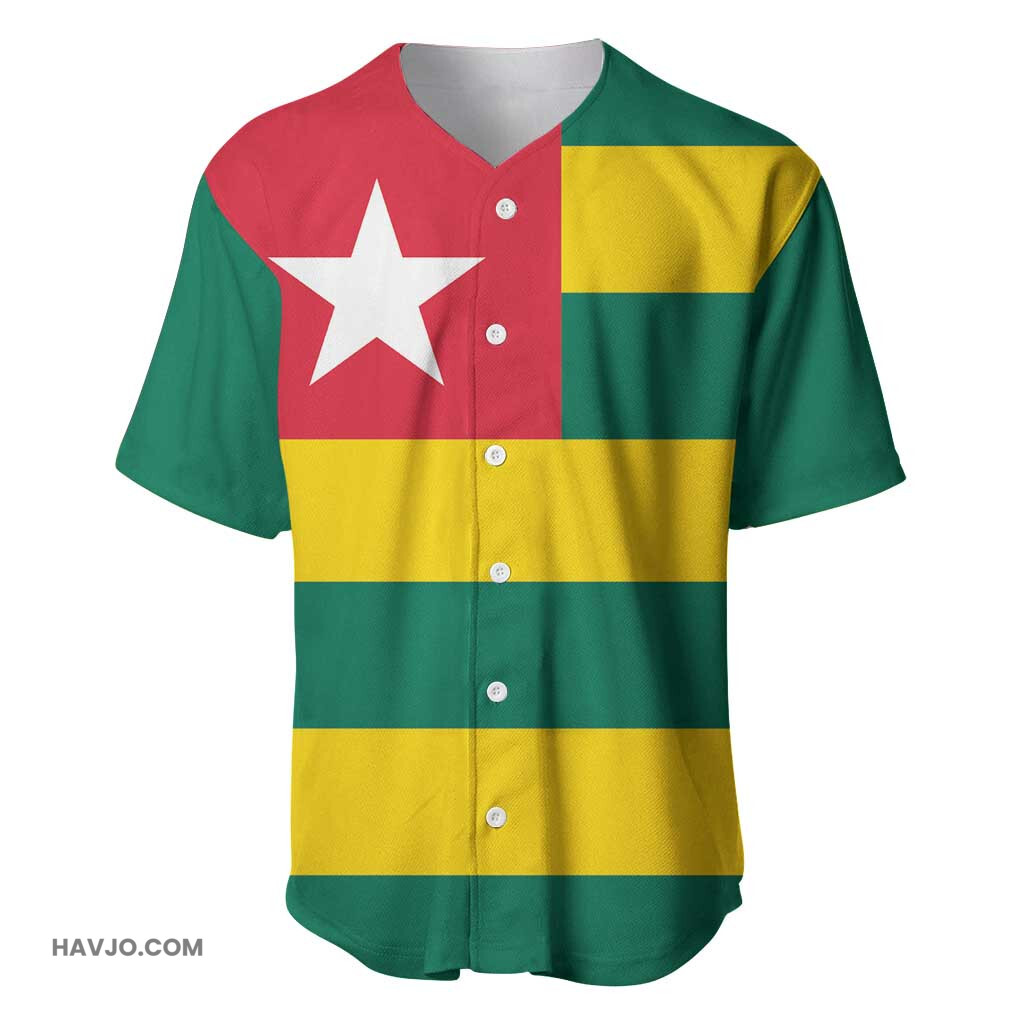 Togolese Independence Day Flag Style Baseball Jersey