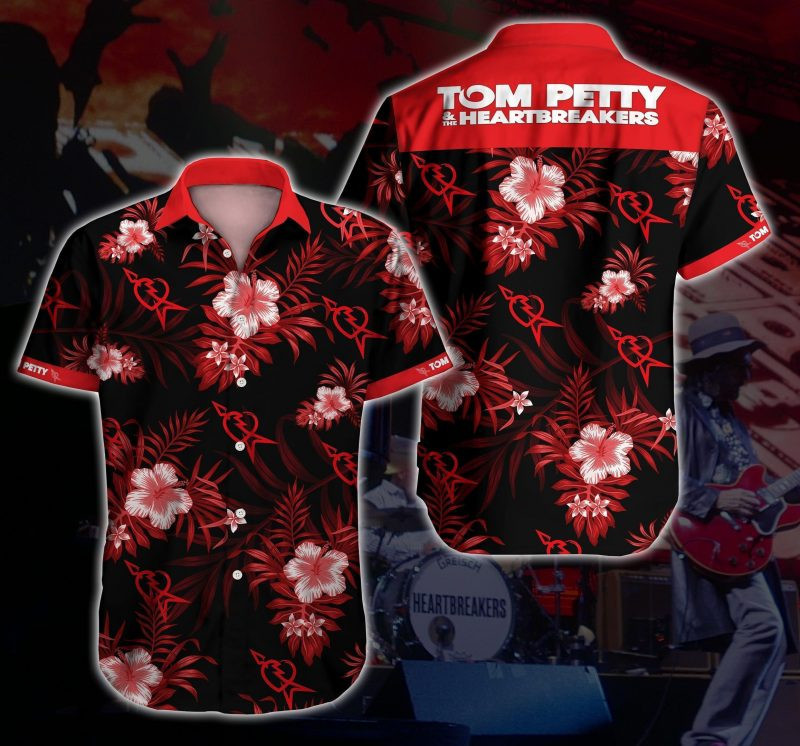 Tom Petty And The Heartbreakers Hawaiian Shirt Tropical Aloha Button Up