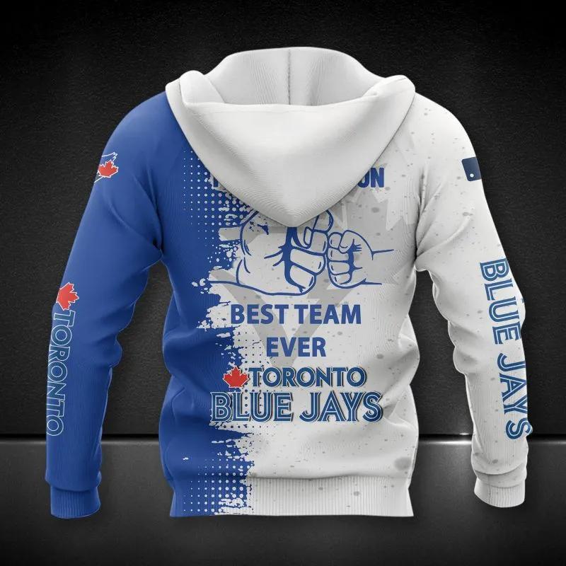 Alternative view of Toronto Blue Jays Dad And Son MLB All Over Print Hoodie