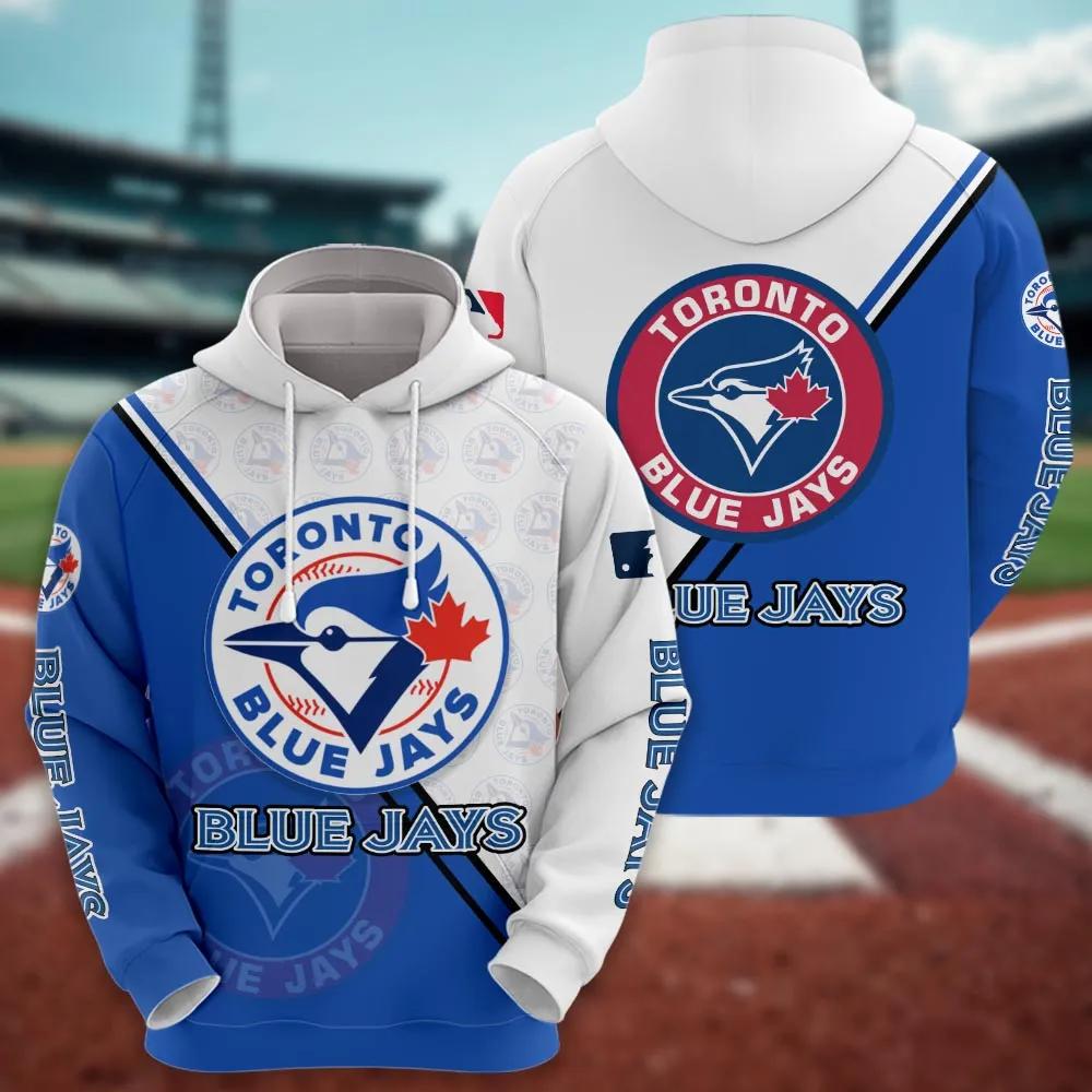 Toronto Blue Jays Logo 3D MLB All Over Print Hoodie