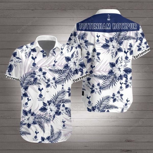 Tottenham Hotspur Hawaiian Shirt Tropical Aloha Button Up