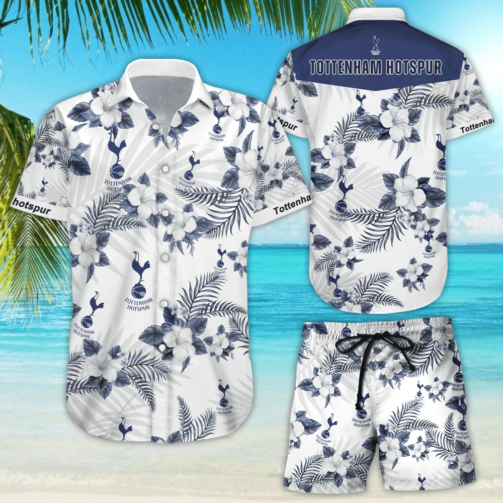Tottenham Hotspur Hawaiian Shirt Tropical Aloha Button Up