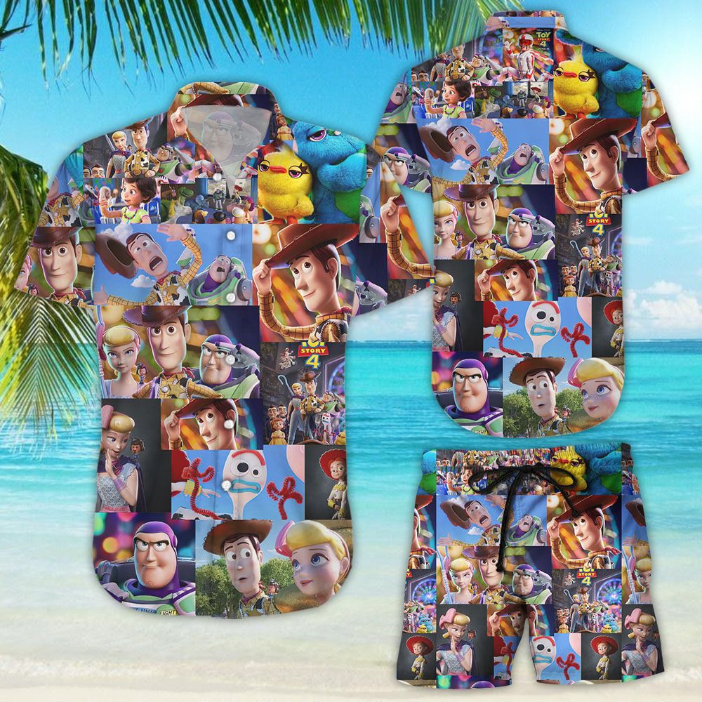 Toy Story Hawaiian Shirt Tropical Aloha Button Up