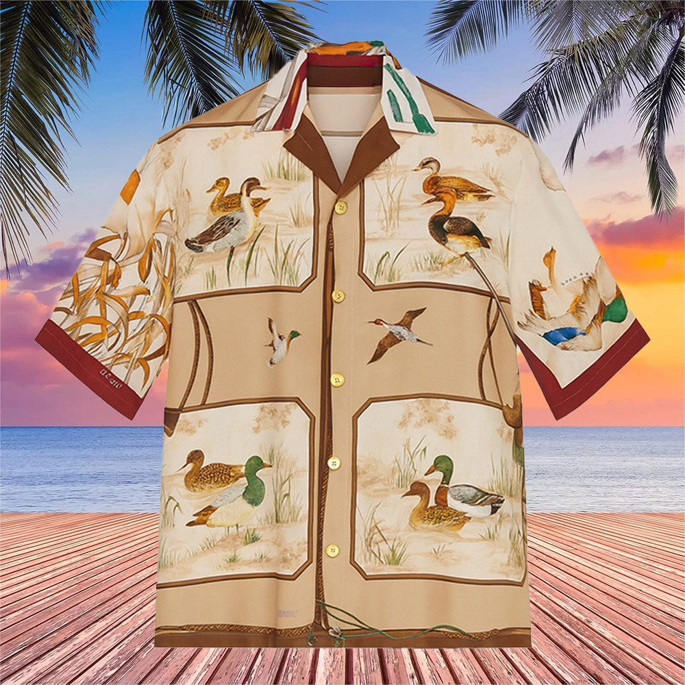 Travis Kelce Duck Hawaiian Shirt Travis Kelce Wearing Duck Shirt Clothing Gifts For Fans