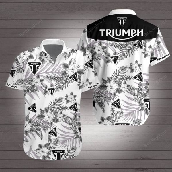 Triumph Hawaiian Shirt Tropical Aloha Button Up