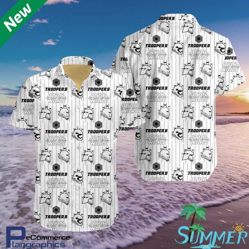 Troopers Star Wars Aloha Shirt Hawaiian Shirt Tropical Aloha Button Up