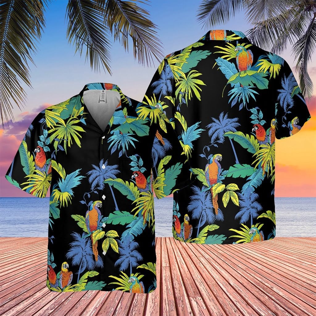 Tropical Parrots Hawaiian Shirt Max Payne  Max Payne 3 Aloha Shirt Clothing Fan Merch