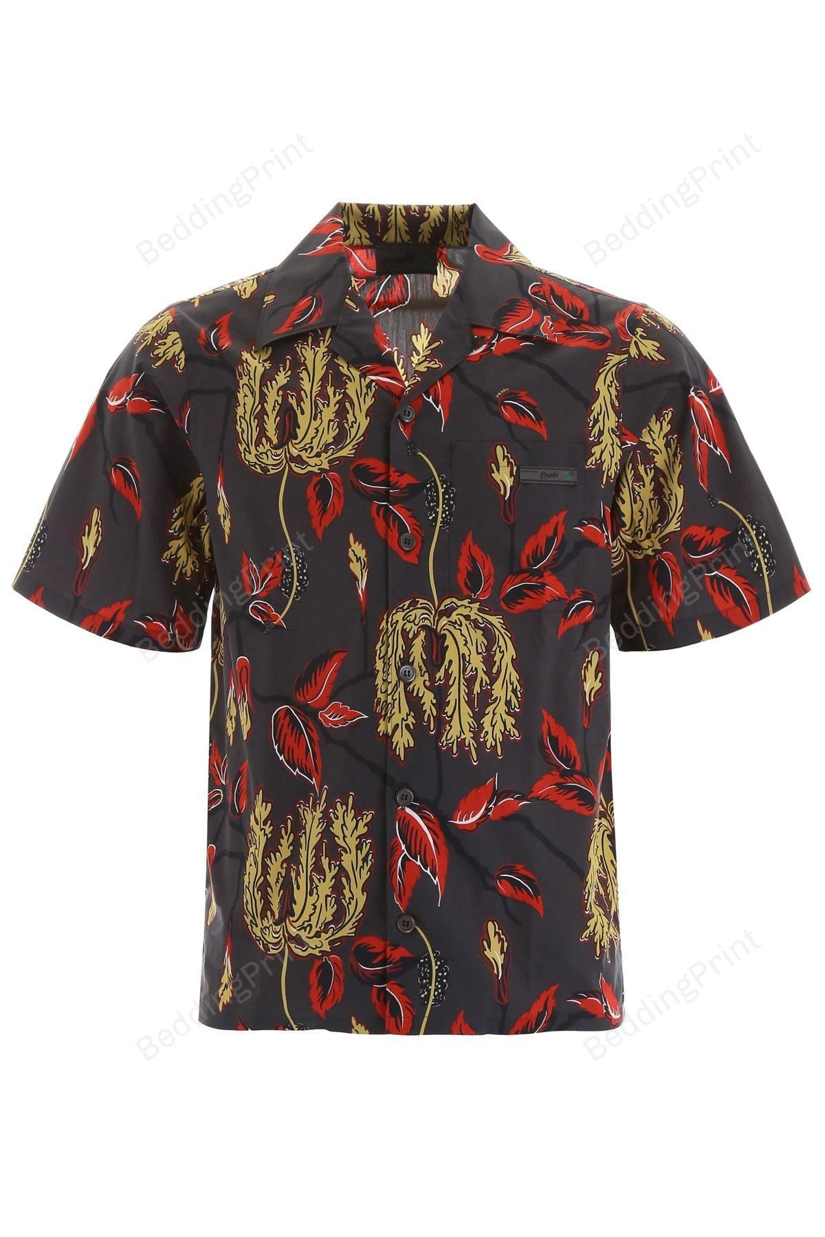 Tropical Plants Hawaiian Shirt Tropical Aloha Button Up