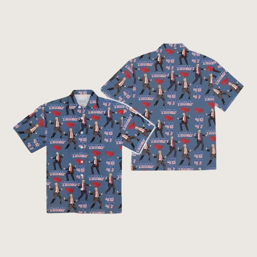 Trump 45-47 US Presidential Hawaiian Shirt Funny President Dancing Gifts For TRump Lovers