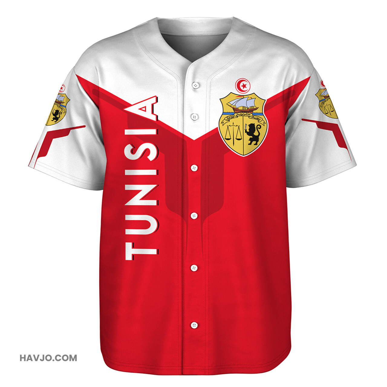Tunisia Arrow Style Baseball Jersey