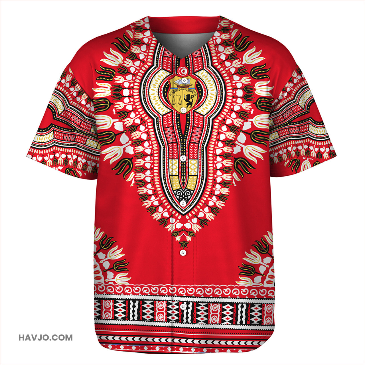 Tunisia Dashiki Baseball Jersey