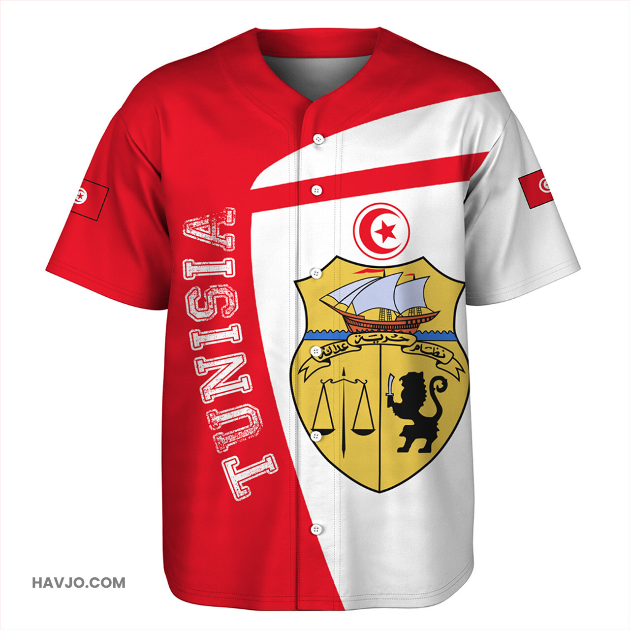 Tunisia Half Concept Baseball Jersey