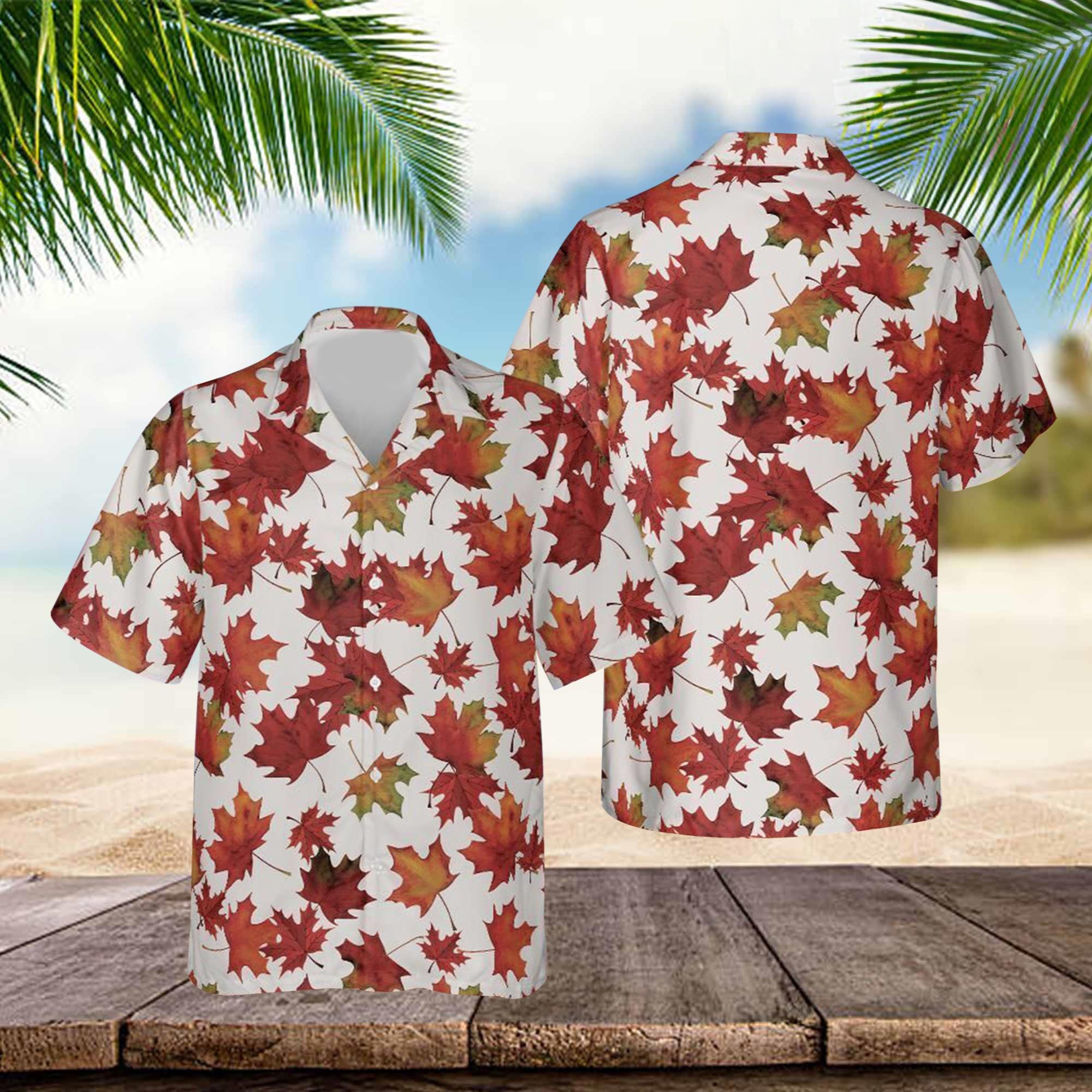 Tyler Durden Hawaiian Shirt Red Maple Leaf Tyler Durden Fight Club Aloha Shirt Fan Merch