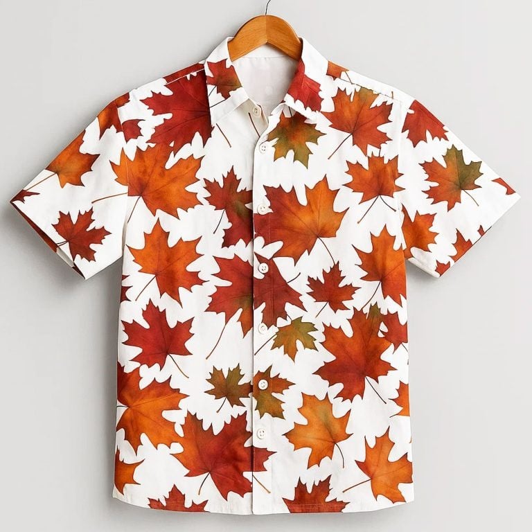 Tyler Durden Maple Leaf Hawaiian Shirt Brad Pitt Fight Club Hawaiian Shirt Fan Merch Gifts