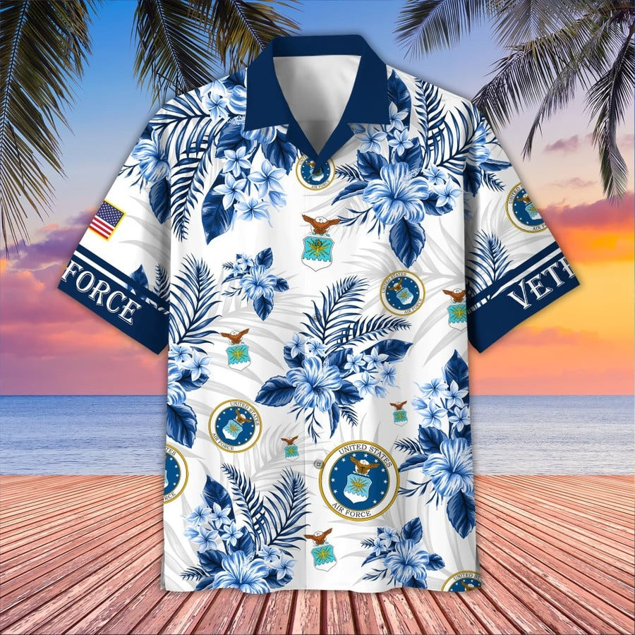 U.S Air Force Veteran Hawaiian Shirt Air Force Veteran Apparel Aloha Shirt Unique Gifts