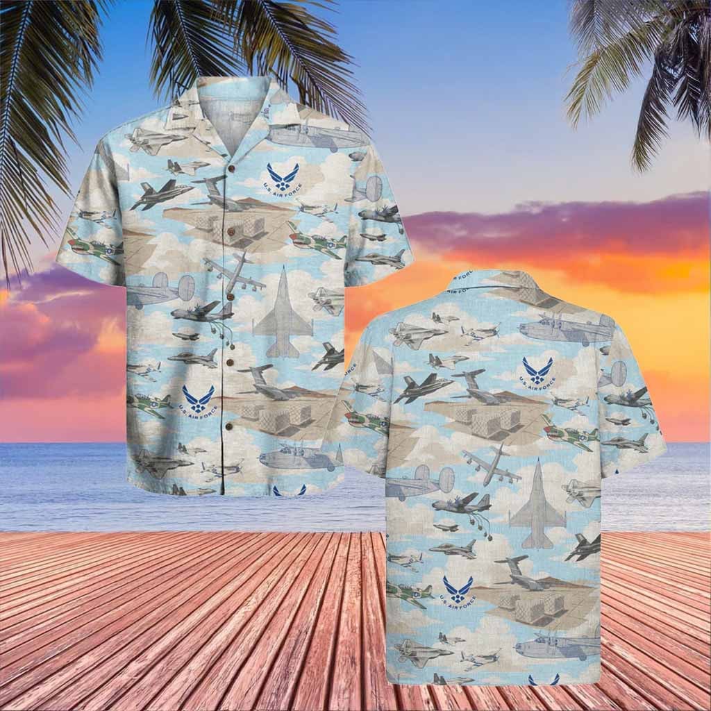 U.S Air Force Veteran Hawaiian Shirt Vintage Aloha Shirt Bulk Veteran's Day Gifts