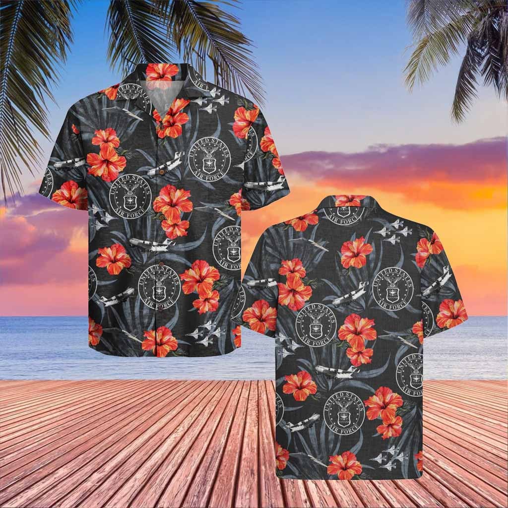 U.S. Air Force Veteran Hawaiian Shirt Hibiscus Aloha Shirt Best Veterans Day 2026 Gifts