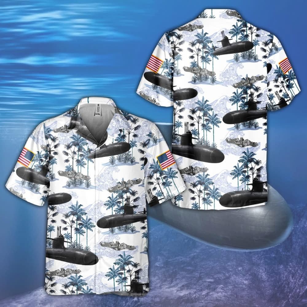 U.S. Navy Submarine Force Hawaiian Shirt Men's Aloha Shirt Best Gifts For Submariners