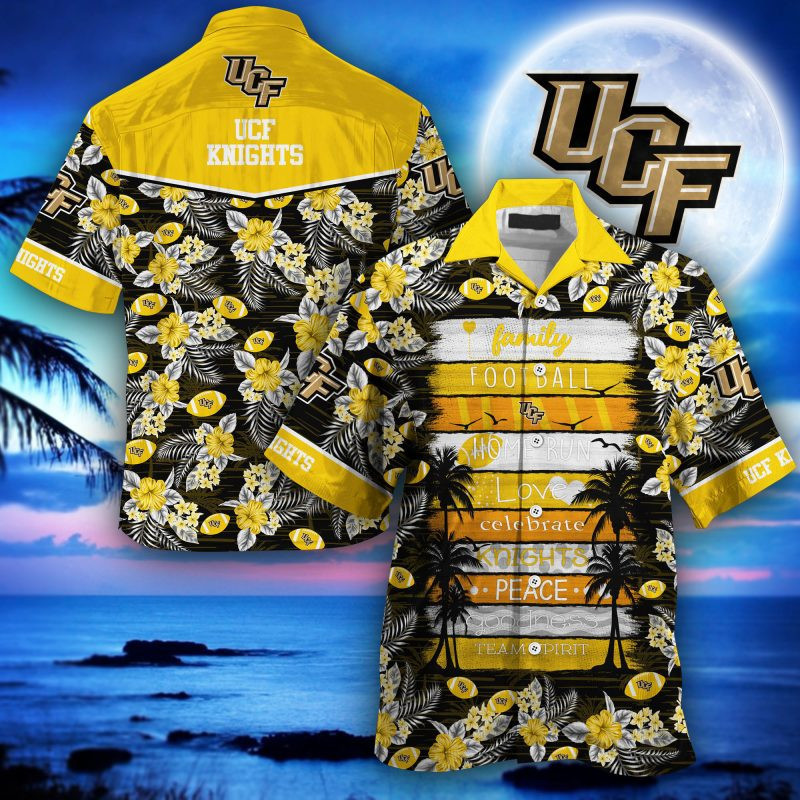 Ucf Knights Ncaa Hawaiian Shirt Tropical Aloha Button Up