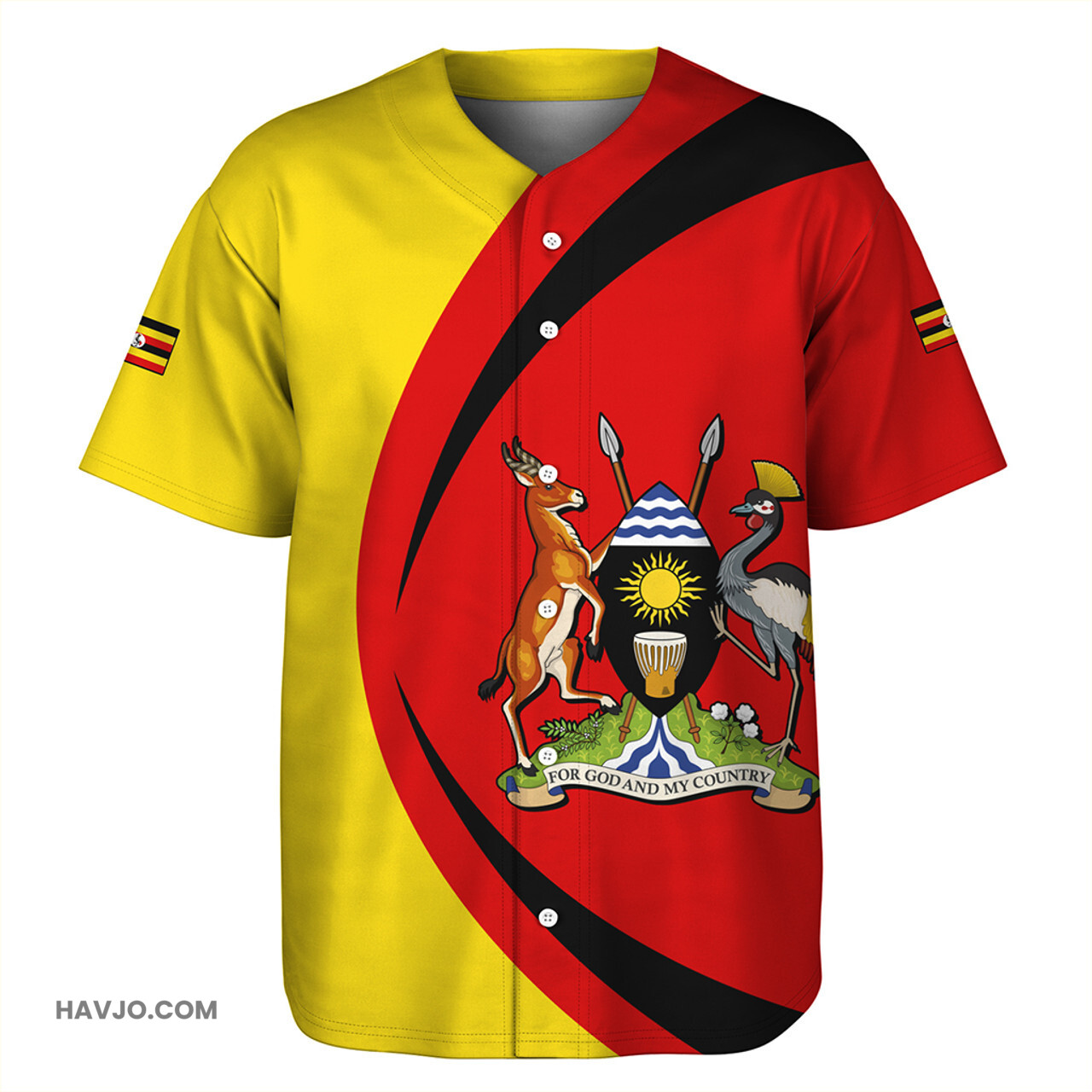 Uganda Circle Style Baseball Jersey