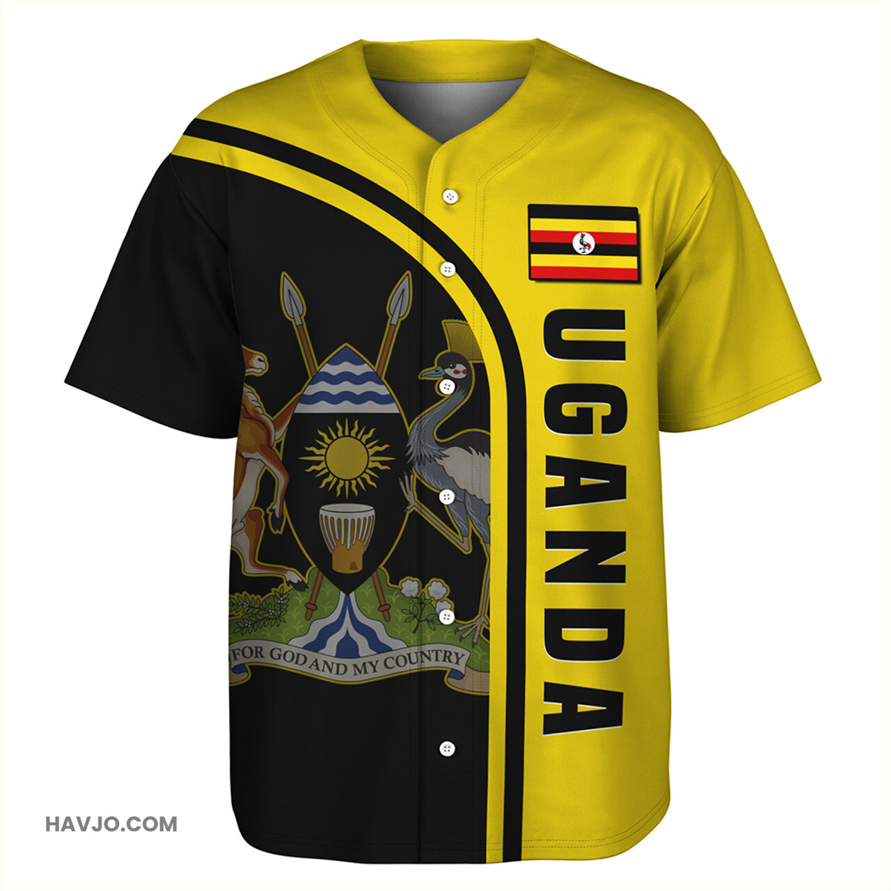Uganda Custom In My Heart Baseball Jersey