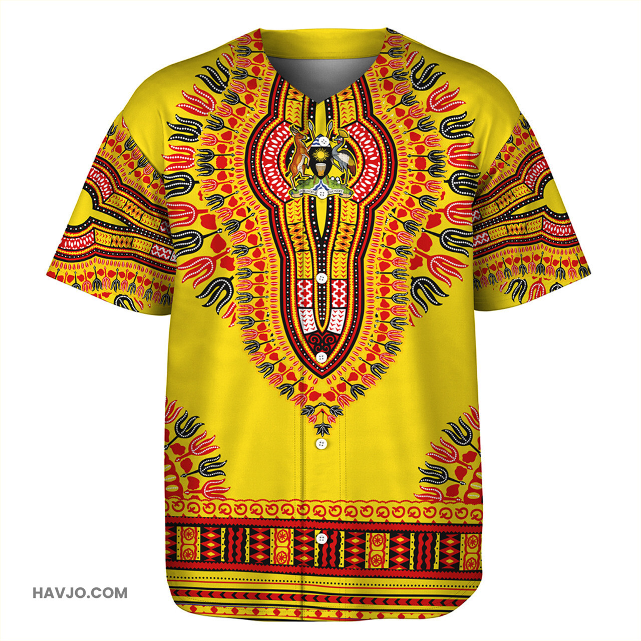 Uganda Dashiki Baseball Jersey