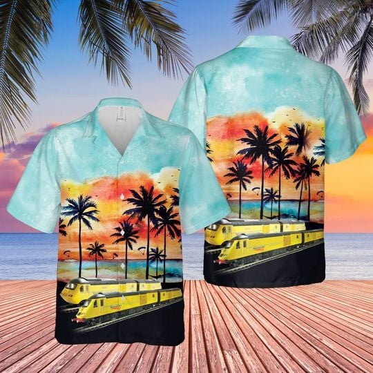 Uk Network Rail New Measurement Train Hawaiian Shirt Vacation Aloha Shirt