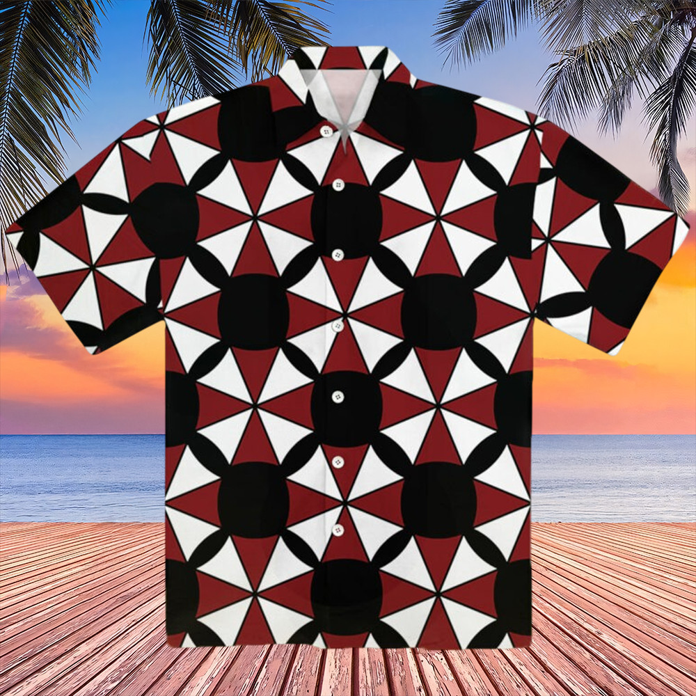 Umbrella Corporation Resident Evil Hawaiian Shirt Gifts For Video Game Lovers
