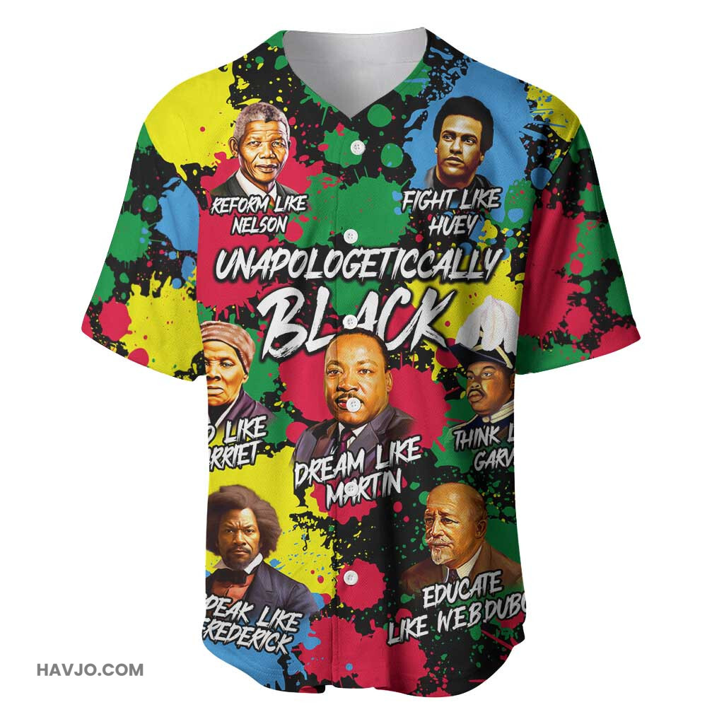 Unapologetically Black Civil Rights Leaders Baseball Jersey