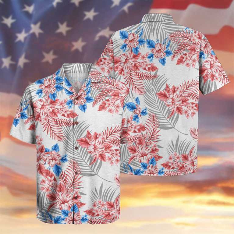 United Colors Of Aloha Hawaiian Shirt Floral And Palm Leaf Button Up Shirt Gifts For Men
